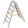  Leitern Layher Stufenstehleiter TOPIC 6 Stufen; Aluminiumleiter 2x6 Stufen 80 mm breit, beidseitig begehbar, klappbar, Länge 1.50 m 12405407