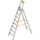  Stehleiter Layher Stufenstehleiter einseitig begehbar TOPIC mit 8 breiten Stufen; Aluminiumleiter klappbar mit Podest, Länge 2.70 m 12405362