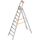  Stehleiter Layher Stufenstehleiter einseitig begehbar TOPIC mit 9 breiten Stufen; Aluminiumleiter klappbar mit Podest, Länge 2.95 m 12405417