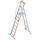  Multifunktionsleitern Layher Plattformleiter TOPIC 8 Sprossen; Aluminiumleiter mit Plattform,Handläufen und breiten Stufen; einseitig begehbar; klappbar Länge 3.10 m 12405343