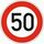  Vorschriftzeichen ADCO Verkehrszeichen 274-50 Zulässige Höchstgeschwindigkeit 50 km/h, Ø 600 mm, Alu 2 mm, RA2 12355916