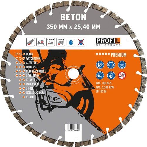  PROFIL Diamantscheiben PROFIL Diamantscheibe für Beton 350 x 25,4 mm 12449339