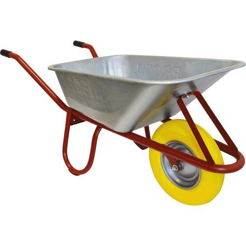  Schubkarren PROFIL Tiefmuldenkarre 100 l, PU-Rad gelb, montiert 12449316