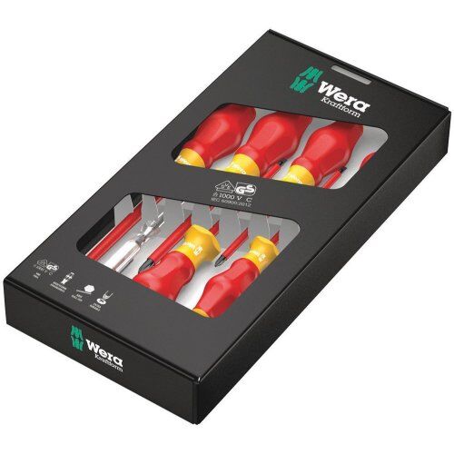  Bestseller Wera Schraubendrehersatz | Comfort, VDE Kraftform + Phasentester, 7-teilig | Für elektrische Arbeiten 12451934