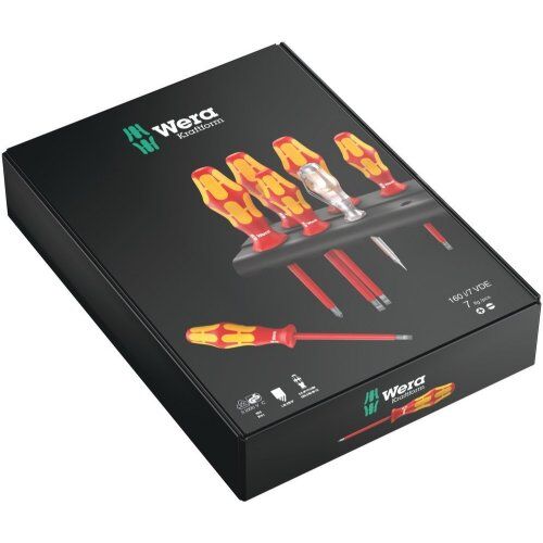  Kraftform Plus – Serie 100 VDE 160 i/7 Rack Schraubendrehersatz Kraftform Plus Serie 100 + Spannungsprüfer + Rack, 7-teilig 12453046