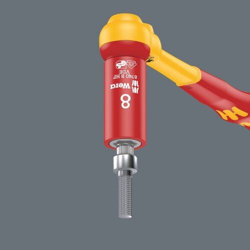  Zyklop VDE Knarre und Zubehör - Stückgeprüfte Sicherheit. 8740 B VDE HF Zyklop Bitnuss, isoliert, mit 3/8"-Antrieb, mit Haltefunktion für Innensechskantschrauben, 4 x 55 mm 12452972