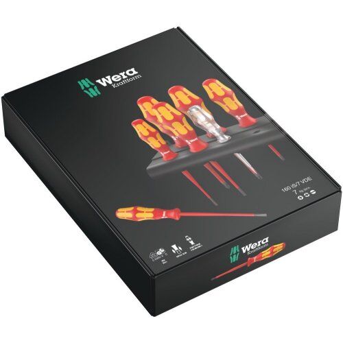 Kraftform Plus – Serie 100 VDE 160 iS/7 Rack Schraubendrehersatz Kraftform Plus Serie 100 + Spannungsprüfer + Rack. Mit reduziertem Klingendurchmesser, 7-teilig 12453082
