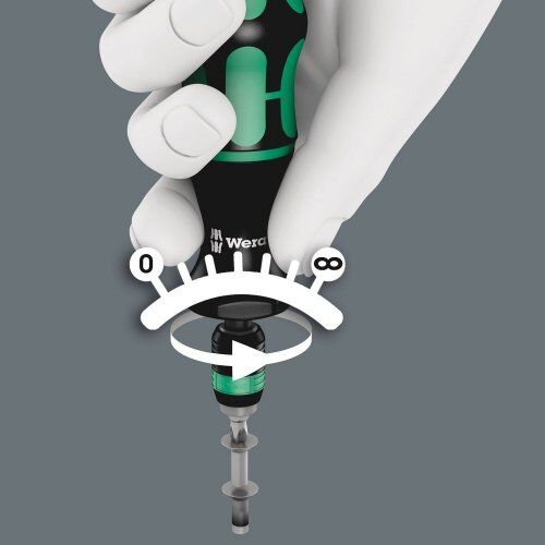  Serie 7400 Kraftform Drehmomentschraubendreher - Mit voreingestelltem Drehmoment. Serie 7400 Kraftform voreingestellte, einstellbare Drehmomentschraubendreher (0,1-3,0 Nm) mit Rapidaptor Schnellwechselfutter, art.no.7450x0,1N m 12455362