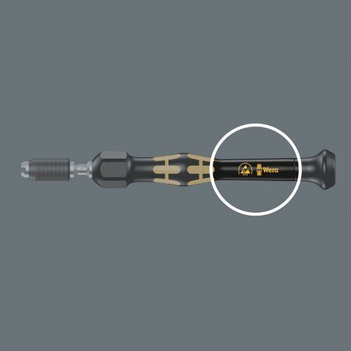  Serie 7400 Kraftform Drehmomentschraubendreher - Mit variabler Drehmomenteinstellung. 1430 Kraftform Micro ESD einstellbare Drehmomentschraubendreher (0,02-0,11 Nm) mit Schnellwechselfutter, art. no. 1430 ESD x 0,02-0,06 N m 12455349
