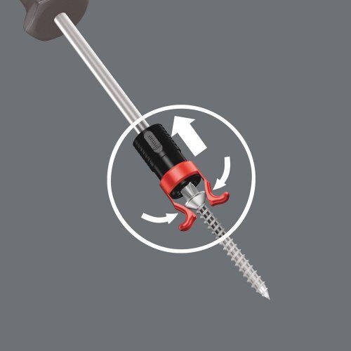  Schraubzubehör 1441 SB Schraubkralle für Schraubendreherklingen, lange Bits und Winkelschlüssel mit Festhaltefunktion für Schrauben, 4,5-6 x 41 mm 12452428
