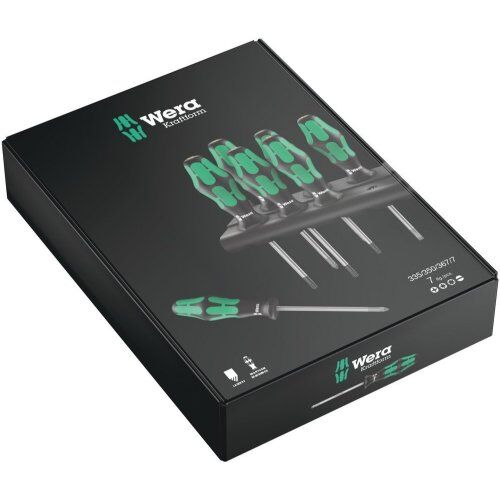  Schraubendreher-Sätze Wera 335/350/367/7 Rack Schraubendrehersatz Kraftform Plus Lasertip + Rack, 7-teilig 12451927