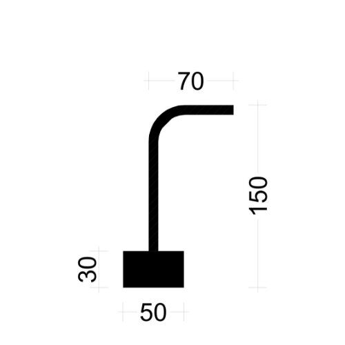  PLEXUS Einzelleiste PLEXUS Einzelleiste BK0815E 8mm, s=15cm, Typ"A" h=15cm, lü=32cm, v=7cm, Boxbreite=5cm Boxhöhe=30mm, L=125cm, PVC-Deckel, Farbe Blau, BST500 12445793