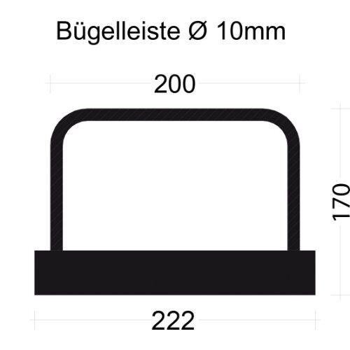  PYRAPLEX Bügelleiste Bügelbreite 20 cm PYRAPLEX Bügelleiste BKV101520E 10mm, s=15cm, b=20cm, Typ"B" h=17cm, lü=39cm, Boxbreite=22,2cm Boxhöhe=36mm, L=125cm  PVC-Dec 12445774