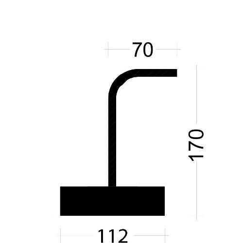  PYRAPLEX Einzelleiste PYRAPLEX Einzelleiste BKV0820E 8mm, s=20cm, Typ"A", h=17cm lü=32cm, v=7cm, Boxbreite=11,2cm Boxhöhe=30mm, L=125cm, PVC-Deckel, Farbe rot, BST500 12445809