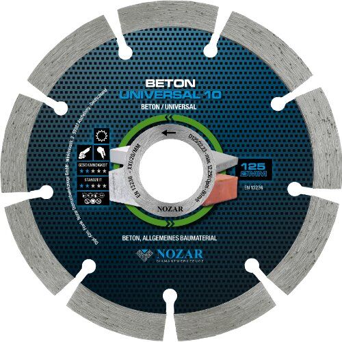  Diamanttrennscheibe Beton Universal 10 Nozar Diamanttrennscheibe, 125x22,23mm, Beton Universal 10 12446075