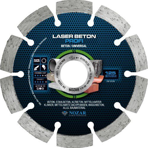  Diamanttrennscheibe Laser Beton Profi Nozar Diamanttrennscheibe, 125x22,23mm, Laser Beton Profi 12446058