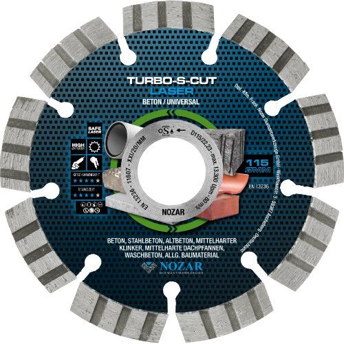  Diamanttrennscheibe Laser Turbo-S-Cut Nozar Diamanttrennscheibe, 115x22,23mm, Laser Turbo-S-Cut 12446159