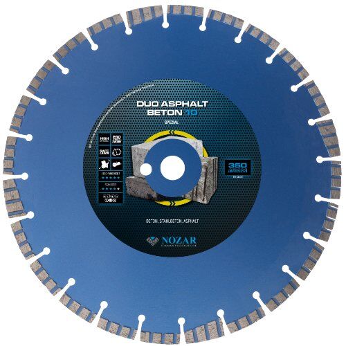  Diamanttrennscheibe Duo Asphalt Beton 10 Nozar Diamanttrennscheibe, 350x25,4mm, Duo Asphalt Beton 10 12446173