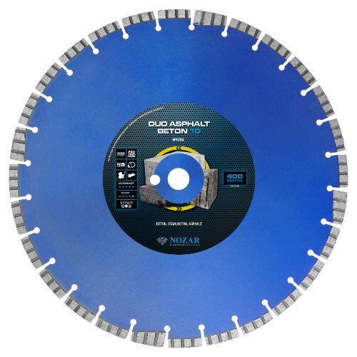  Diamanttrennscheibe Duo Asphalt Beton 10 Nozar Diamanttrennscheibe, 450x25,4mm, Duo Asphalt Beton 10 12446175
