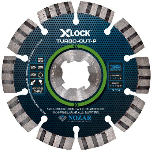  Diamanttrennscheibe Turbo-Cut Premium Nozar Diamanttrennscheibe, 125mm x X-Lock, Turbo-Cut Premium 12446139