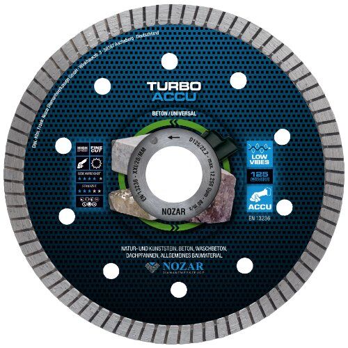  Diamanttrennscheibe Turbo Accu Nozar Diamanttrennscheibe, 125x22,23mm, Turbo Accu 12446172