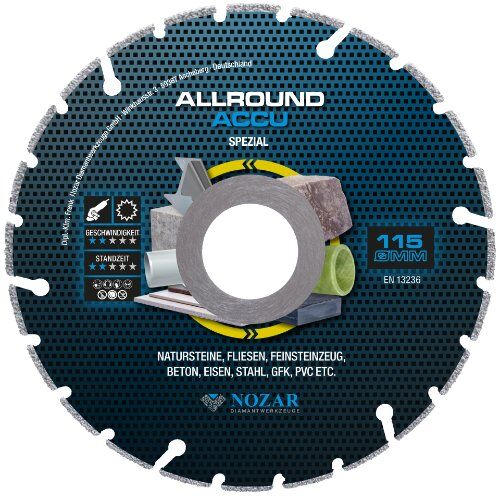  Diamanttrennscheibe Allround Accu Nozar Diamanttrennscheibe, 115x22,23mm, Allround Accu 12446115