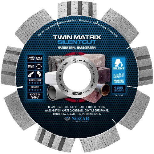  Diamanttrennscheibe Twin Matrix Silentcut Nozar Diamanttrennscheibe, 125x22,23mm, Twin Matrix Silentcut 12446096