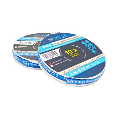  Trennscheibe Inox Profi Line Nozar Trennscheibe Inoxflach, 115 x 1,2 x 22,23mm, Metallbox a.10 Stück 12446048