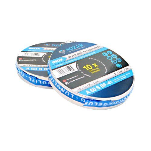  Trennscheibe Inox Profi Line Nozar Trennscheibe Inox flach, 125 x 1,2 x 22,23mm, Metallbox a.10 Stück 12446050