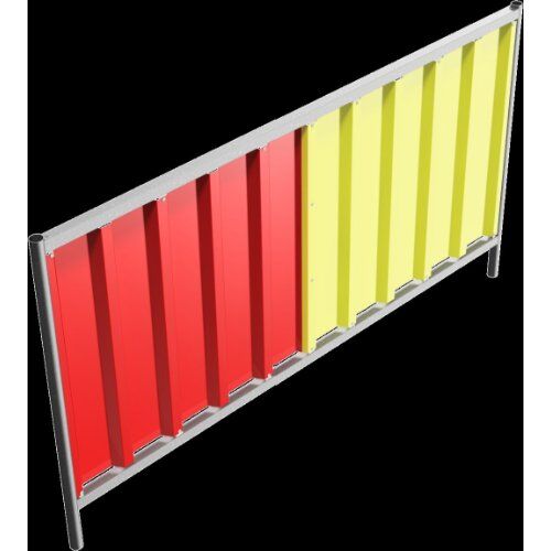  Trapezzäune Schake Mobilzaun Trapez, Blechbeschichtung: rot / gelb, Höhe: 1,2 m 12450330