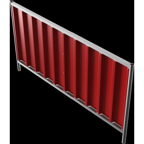  Trapezzäune Schake Mobilzaun Trapez, Blechbeschichtung: rot, Höhe: 1,2 m 12450329