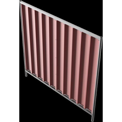  Trapezzäune Schake Mobilzaun Trapez, Blechbeschichtung: rot, Höhe: 2,0 m 12450331