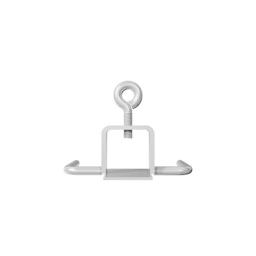  Schaftrohr und Schilderklemme Schake Schilderklemme, verzinkt, mit Haken, für 40 x 40 mm / Ø 42 mm Schaftrohr 12450076