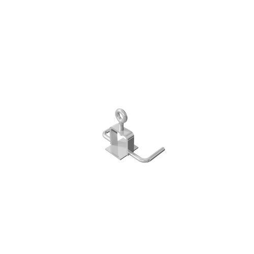  Schaftrohr und Schilderklemme Schake Schilderklemme, verzinkt, mit Haken, für 40 x 40 mm / Ø 42 mm Schaftrohr 12450076