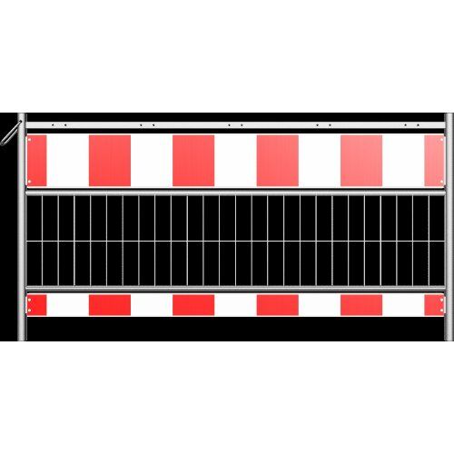  Mobile Absturzsicherung Schake Schrankenzaun nach TL, Länge: 2,00 m, Folie Typ 1, rot / weiß 12449927