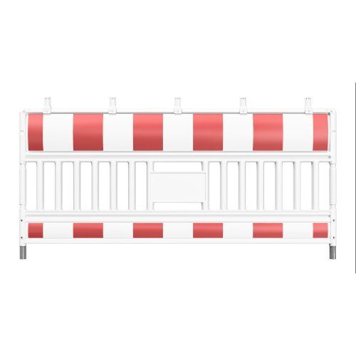 TL-Absperrschrankengitter Schake-Euro3 Schrankenzaun Typ Ultra, 2,00m, mit vorm. Lampenadapter, mit Folie Typ 1, rot / weiß 12449922