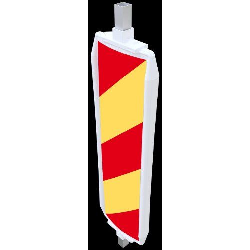  Verkehrssicherung Baken Schake Kunststoffbake Typ 40A, Folie Typ 2, schraffiert, rot/gelb, beids. R/L 12449962