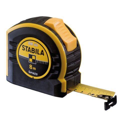  Taschenbandmaße Stabila Taschenbandmaß BM 40, 8 m, mit doppelseitiger Skala und Spikes-Haken 12383096