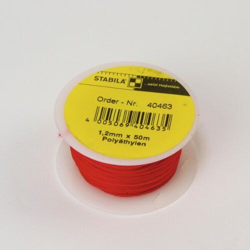  Maurerschnüre Stabila Maurerschnur Type PE-12-R, Polyethylen, 1,2 mm / 50 m, rot 12383120