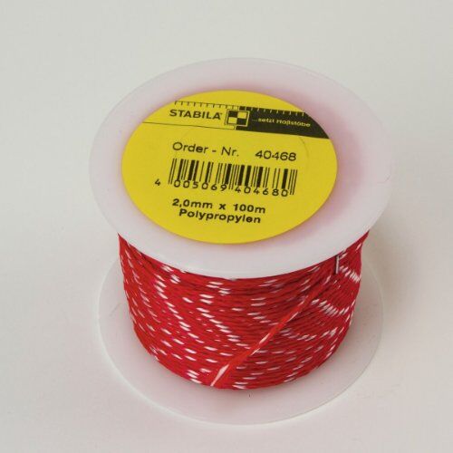  Maurerschnüre Stabila Maurerschnur Type PP-20-R, Polypropylen, 2,0 mm / 100 m, rot/weiß 12383124