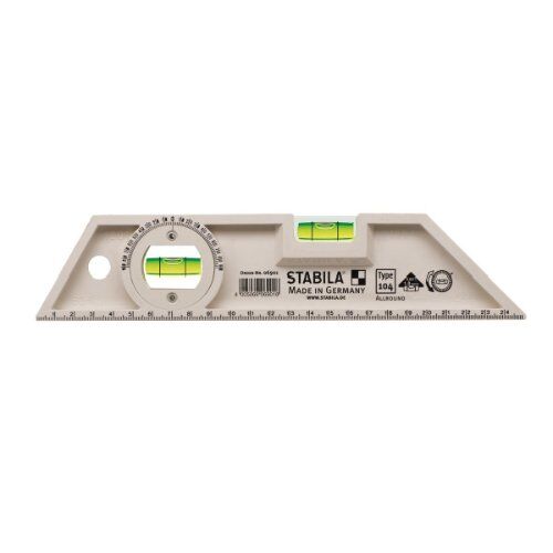  Standard-Wasserwaagen Stabila Torpedo-Wasserwaage Type 104 Allround, 25 cm, mit drehbarer Winkel-Libelle 12383301