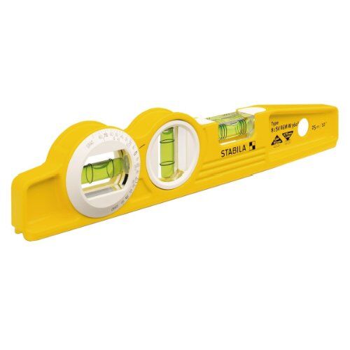  Torpedo- und Taschenwasserwaagen Stabila Wasserwaage Type 81 SV REM W360 Torpedo, 25 cm, mit Seltenerd-Magnetsystem, drehbarer Winkel-Libelle und Gürteltasche 12383169