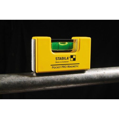  Torpedo- und Taschenwasserwaagen Stabila Wasserwaage Pocket PRO Magnetic, 7 cm, mit Seltenerd-Magnetsystem und Gürtel-Clip 12383171