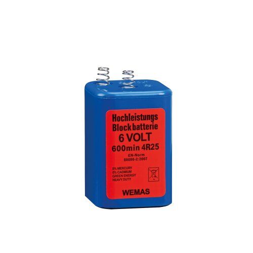  Warnleuchten Wemas Batterie | Zink/Kohle Blau | 4R25 6 Volt | Energiequelle für Baustellenzubehör 12451653