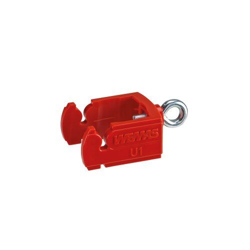  Schilderbefestigungen Wemas Klemmschelle Typ U2 - rot - für Rohre Ø 60mm 12451660