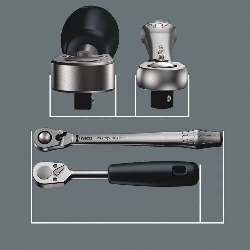  Knarren Wera 8100 SB 8 Zyklop Metal-Knarrensatz, Umschalthebel, 3/8"-Antrieb, metrisch, 29-teilig 12451910