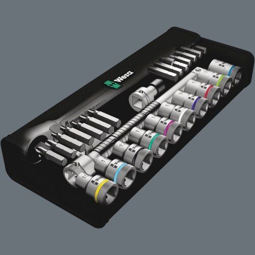  Knarren Wera 8100 SC 7 Zyklop Metal-Knarrensatz, Durchsteckvierkant, 1/2"-Antrieb, metrisch, 28-teilig 12451905