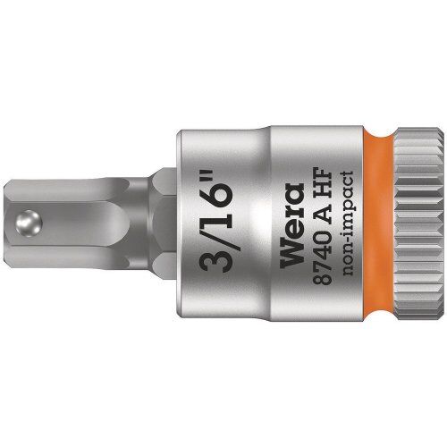 Zyklop Knarren Zubehör, 1/4" 8740 A HF Zyklop Bitnuss mit 1/4"-Antrieb, mit Haltefunktion für Innensechskantschrauben, 3/16" x 28 mm 12453246