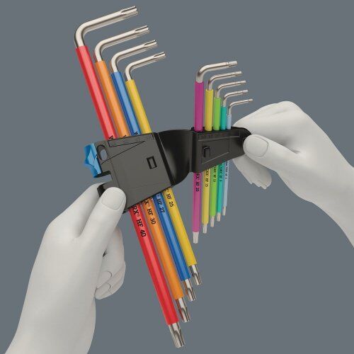  Winkelschlüssel für TORX®-Schrauben 3967/9 TX SXL Multicolour HF Stainless 1 Winkelschlüsselsatz mit Haltefunktion, Edelstahl, 9-teilig 12452740