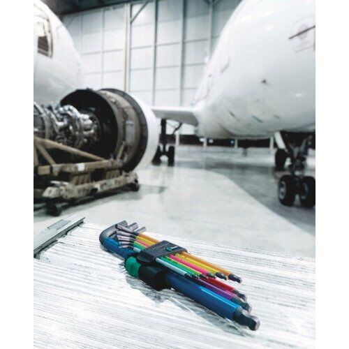  Innensechskantschlüssel Wera 950/9 Hex-Plus Multicolour HF 1 Winkelschlüsselsatz, metrisch, BlackLaser, mit Haltefunktion, 9-teilig 12451896